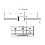 10A10 General Purpose Rectifier Diode, 1000V 10A, 2-Pin R6 - Image 3