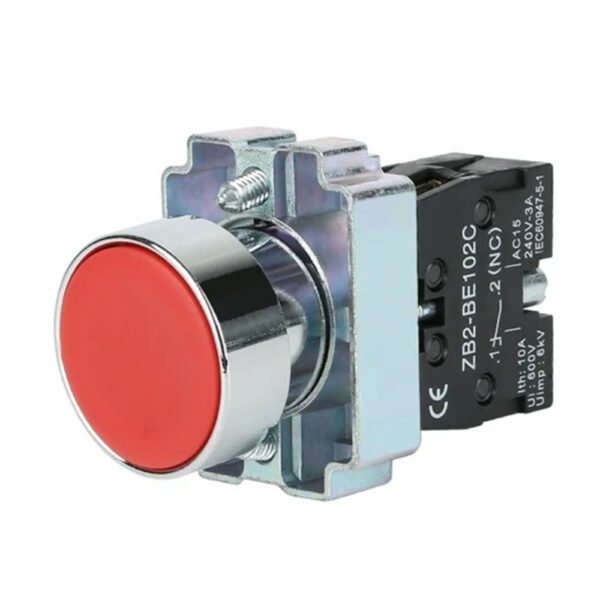 Red Momentary Push Button 22mm, 1NC