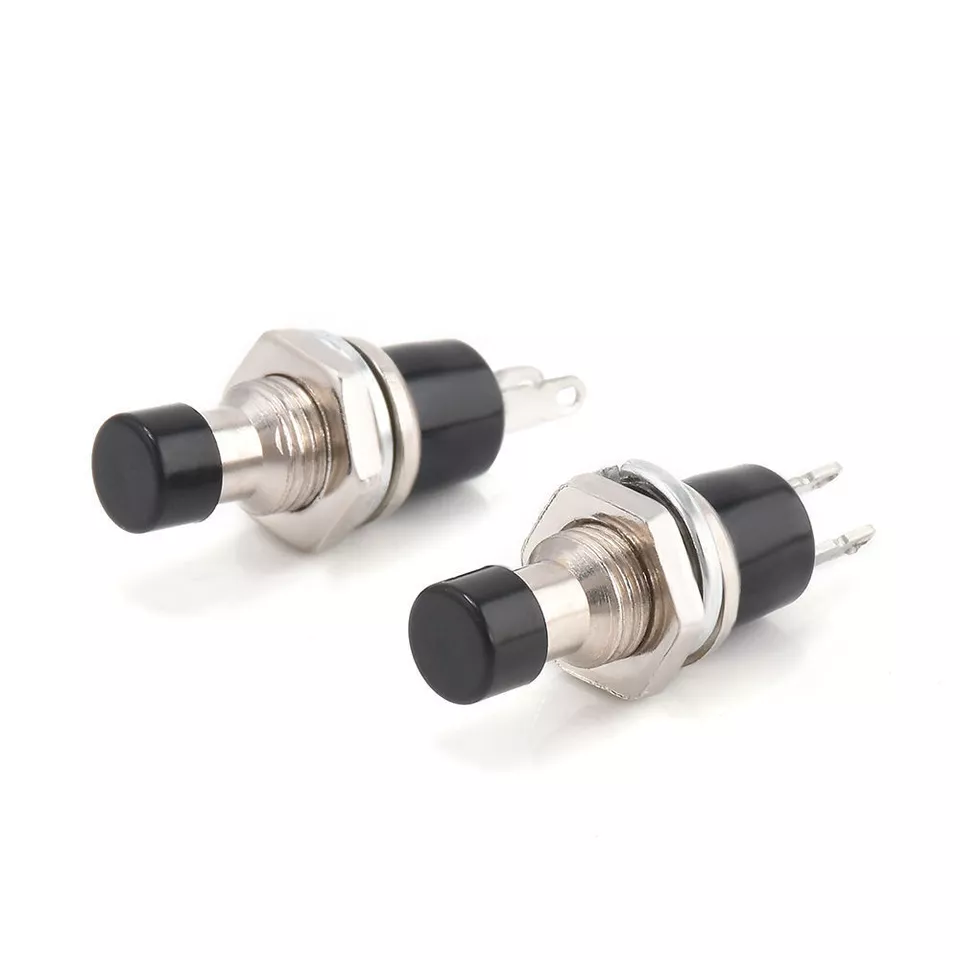 Mini Push Button Round Black N.O - 7mm | Flux Electronix