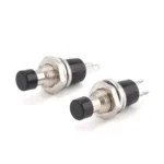 Mini Push Button Round Black N.O - 7mm - Image 3