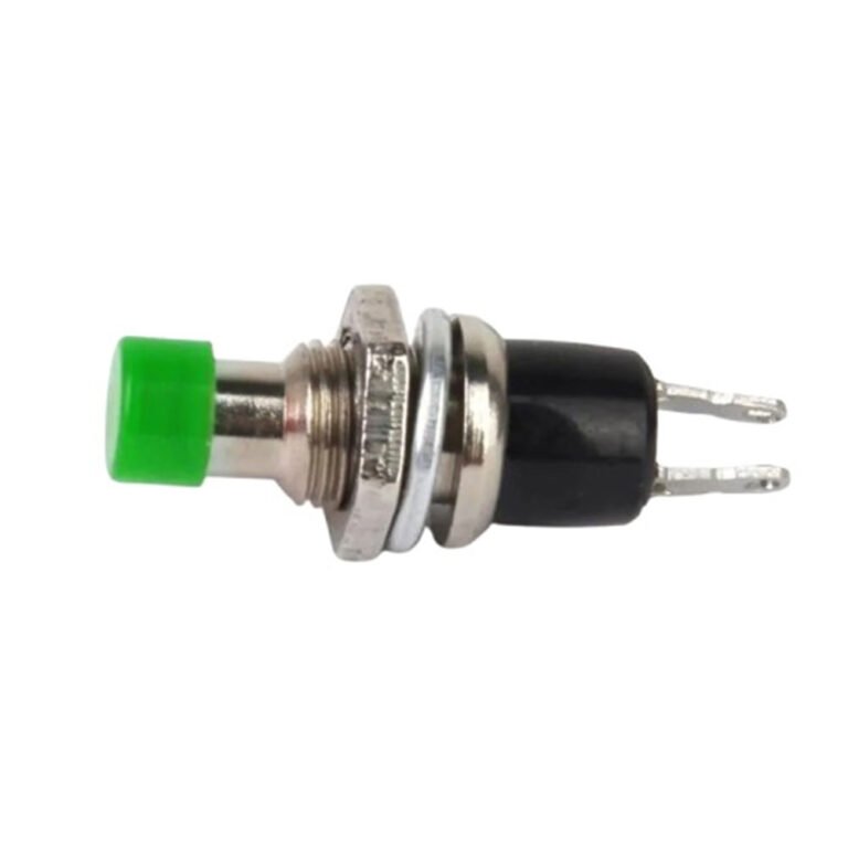 Mini Push Button Round Green N.O - 7mm | Flux Electronix