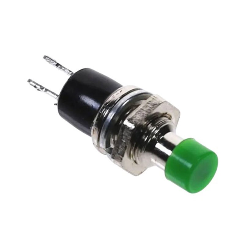 Mini Push Button Round Green N.O - 7mm | Flux Electronix