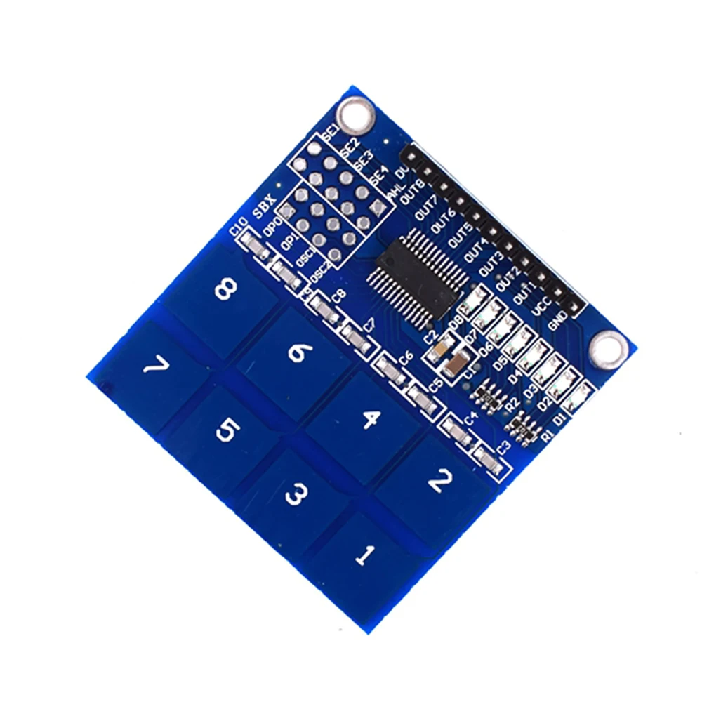 TTP226 - 8 Digital Capacitive Touch Sensor Switch Module | Flux Electronix