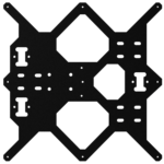 PRUSA Y-carriage Plate For 214x214mm Heated Bed Plate | Black Steel - Image 2
