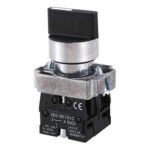 Selector Switch, 3-Position, 2NO, 22mm