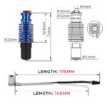 CHC V6 Volcano Ceramic Hotend Kit, 24Vdc, 60W Heater - Image 6