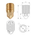 0.6mm X1/P1P Hight Flow CHT Nozzle, Copper - Image 4