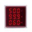 Square Voltmeter Current Frequency Indicator - 22mm - Red