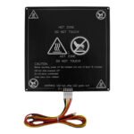 MK3 Aluminum Heated Bed 220x220x3mm, 12Vdc, With NTC and 90cm Cable - Image 2