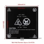 MK3 Aluminum Heated Bed 220x220x3mm, 12Vdc, With NTC and 90cm Cable - Image 4