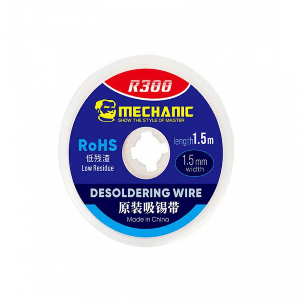 R300 Desoldering Wick 1.5mm Width, 1.5M Length | MECHANIC