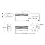M4 Male Fish Eye Rod End Bearing SA4T/K - Image 4