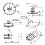 Bambu Lap X1/X1C Hardened Steel Extruder Gear Assembly - Image 7
