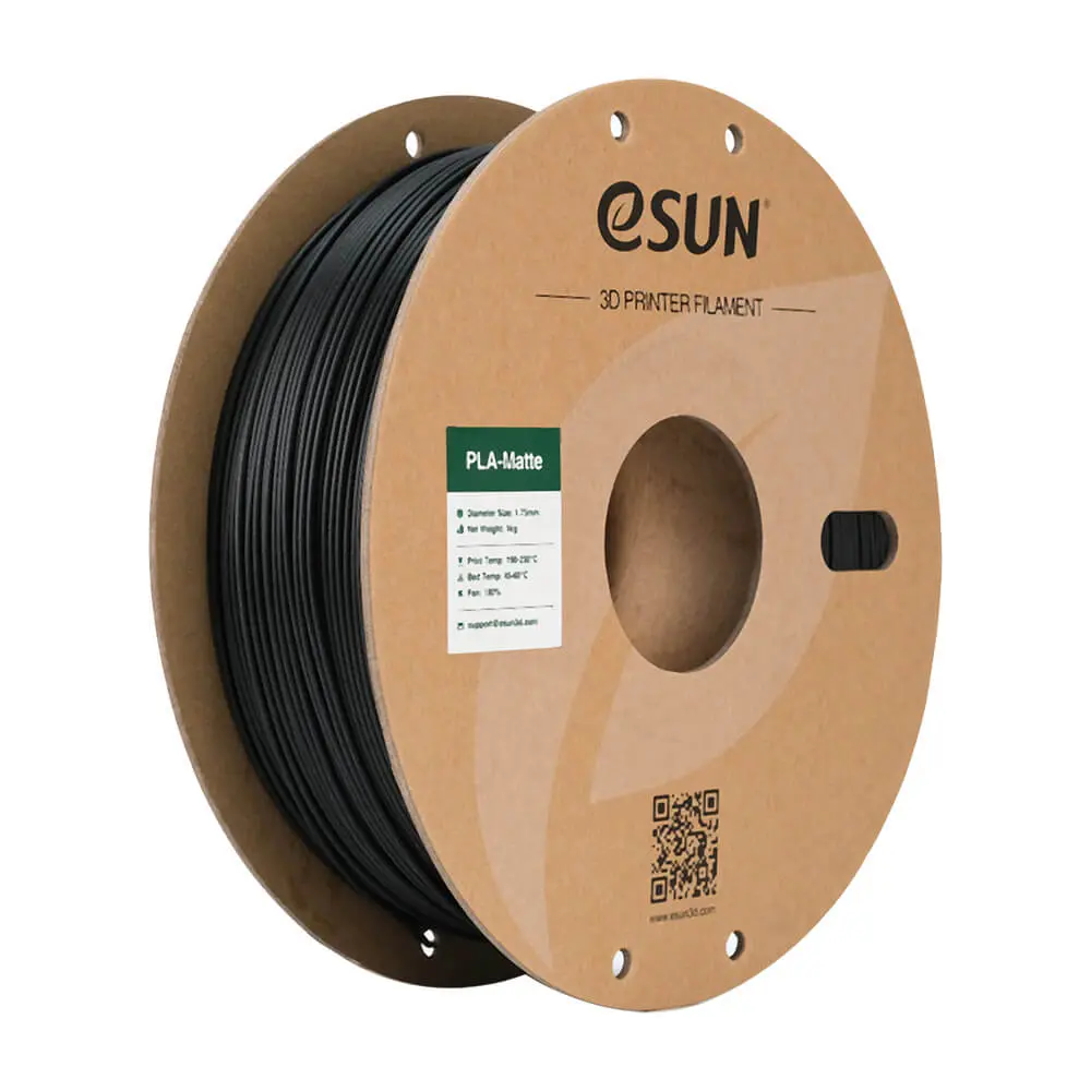 eSUN Black PLA-Matte Filament, 1.75mm, 1kg/Roll