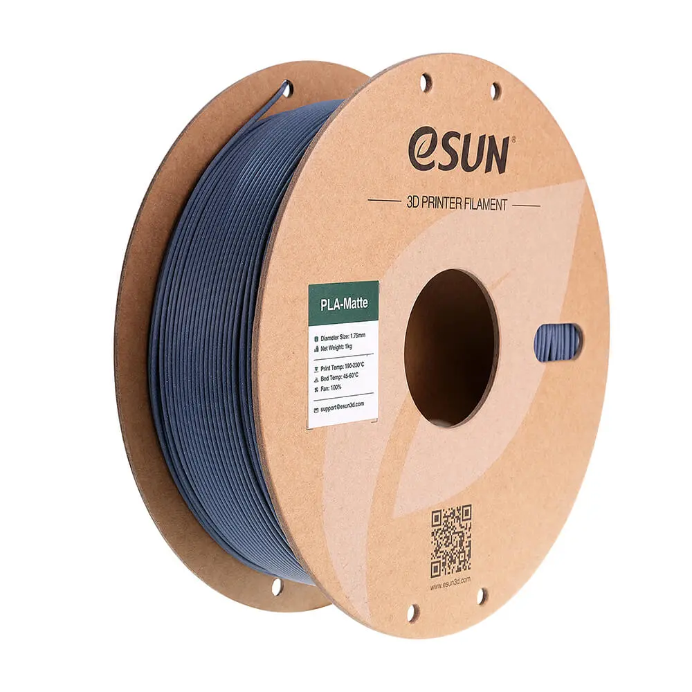 eSUN Dark Grey PLA-Matte Filament, 1.75mm, 1kg/Roll
