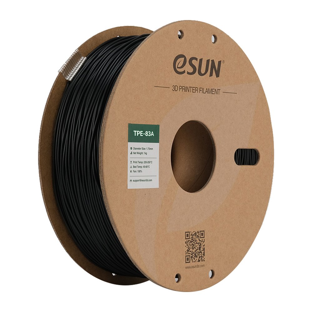 eSUN Black eTPU-83A Filament, 1.75mm, 1kg/Roll