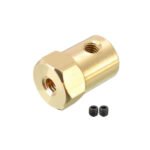 7mm Brass Hex Coupling - Short