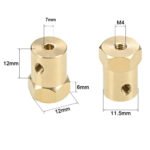 7mm Brass Hex Coupling - Short - Image 3