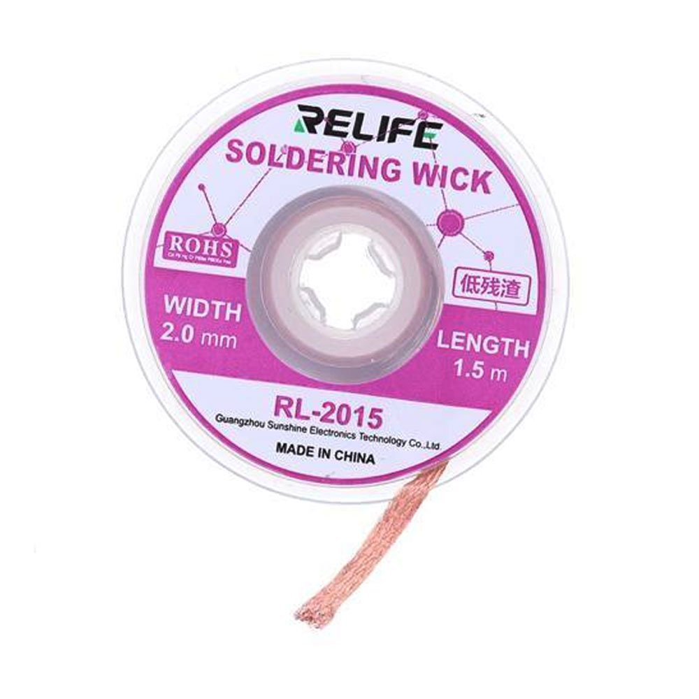 RL-2015 Desoldering Wick, 2.0mm, 1.5M | RELIFE