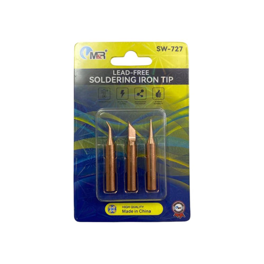 SW-727 Soldering Iron Tips Set, 3Pcs, Gold | MR